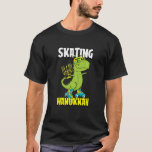 Camiseta Crianças Patinando Hanukkah Rex Roller Skate Menor<br><div class="desc">Crianças patinando Hanukkah Rex Roller Skate Menorah Chanukah judeu.</div>