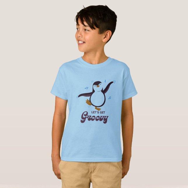 Camiseta Crianças: Penguim Boogie: Vamos Ficar Animados! (C (Frente Completa)