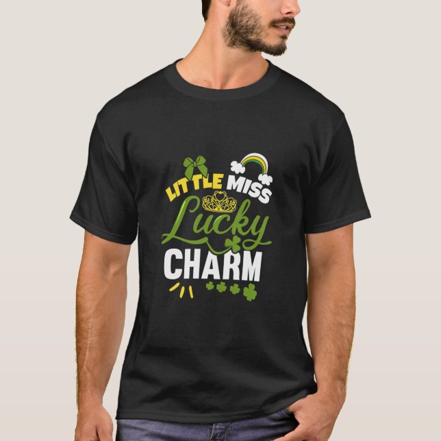 Camiseta Crianças Pequenas Senhoras Lucky Charm Dia de São  (Frente)