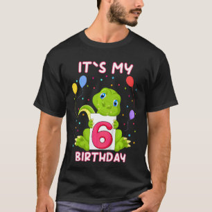 Camiseta Crianças Pequeno 6 de crocodilo Aligator Aniversár