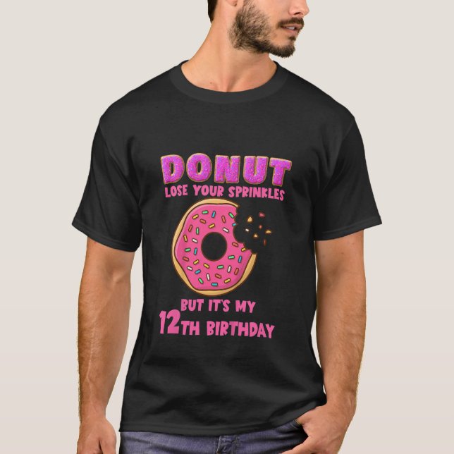 Camiseta Crianças Perderes Rosquinha Suas aspersas 12 Parte (Frente)
