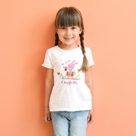 Camiseta Crianças Personalizadas do Jardim de Coelhinhos Ro