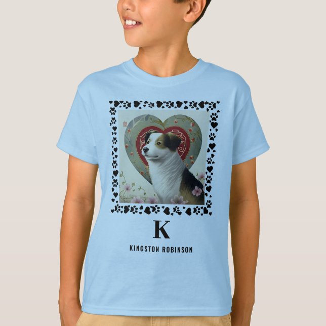 Camiseta Crianças Personalizadas do Monograma de Fotografia (Frente)