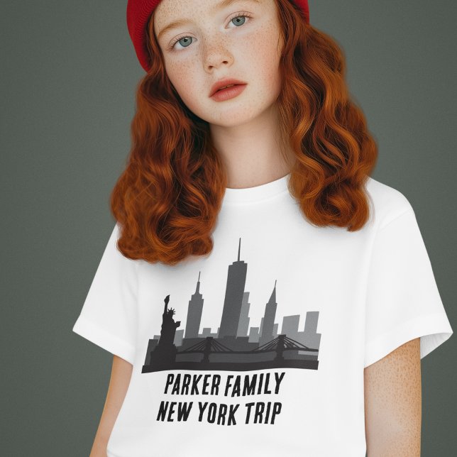 Camiseta Crianças Personalizáveis do Skyline Trip em Nova Y (Criador carregado)