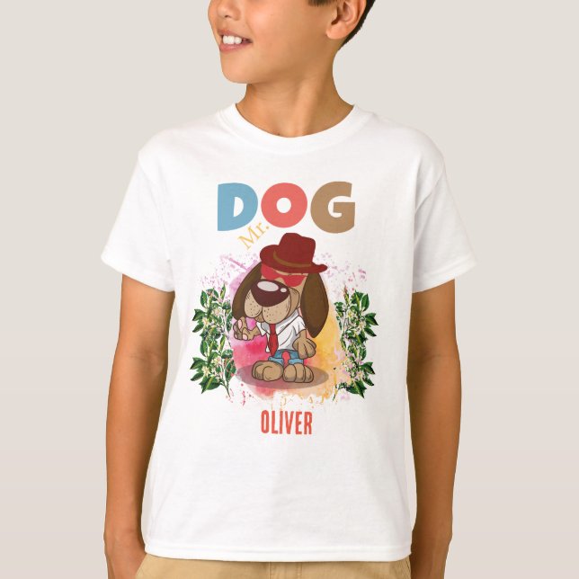 CAMISETA CRIANÇAS PESSOALIZADAS COM COR DE CACHORRO (Frente)