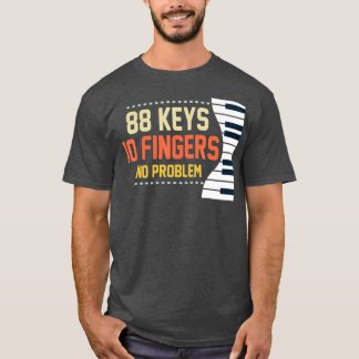 Camiseta Crianças Piano Keys Musical Encantado 88 Keys