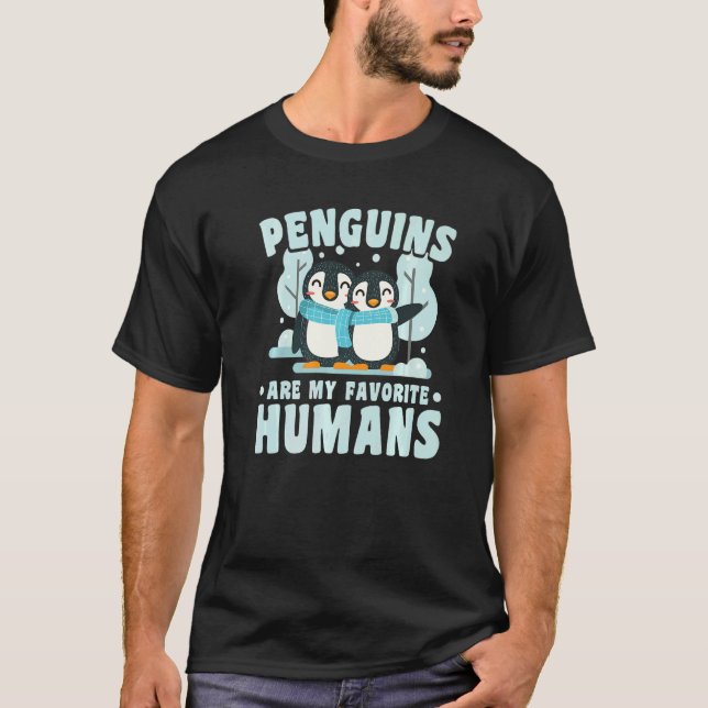 Camiseta Crianças Pinguins São Meu Pinguim Humano Favorito (Frente)