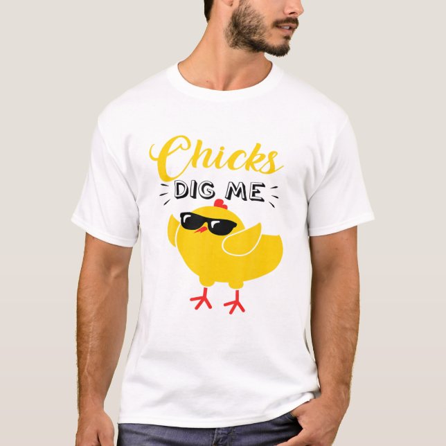 Camiseta Crianças Pintinhos Me Caçam Felz pascoa Dia De Caç (Frente)