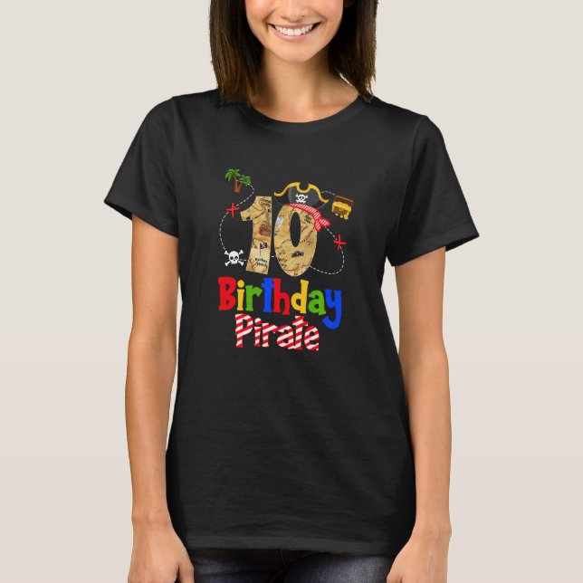 Camiseta Crianças piram 10º aniversário decorações crianças (Frente)