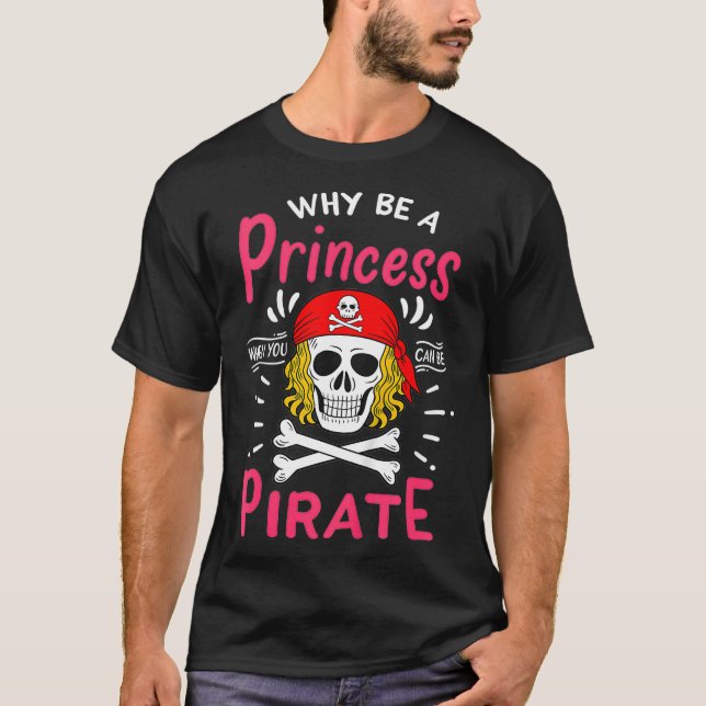 Camiseta Crianças Pirata Princesa (Frente)