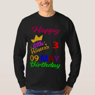 Camiseta Crianças Podem Meninas Aniversário 9 De Maio 3 Ano