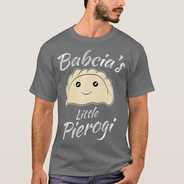 Camiseta Crianças Poloneses Babcia Little Pierogi (Frente)