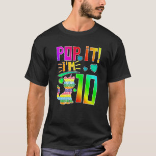 Camiseta Crianças Pop 10º Aniversário Meninas Meninos 10 An