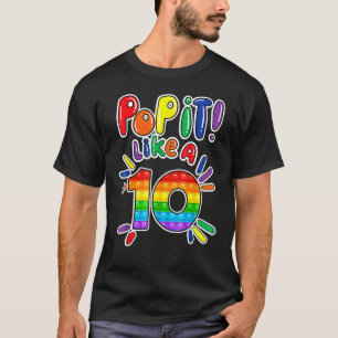 Camiseta Crianças Pop 10º Aniversário Meninas Meninos 10 An