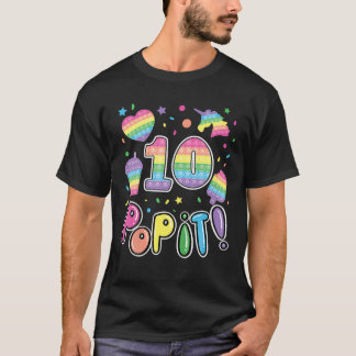 Camiseta Crianças Pop 10 Meninas De Aniversário Meninos De 