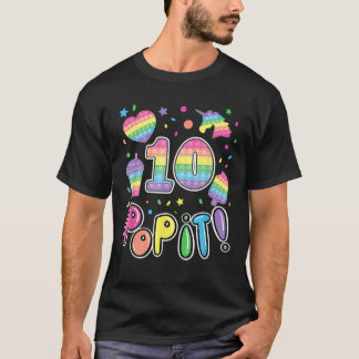 Camiseta Crianças Pop 10 Meninas De Aniversário Meninos De 