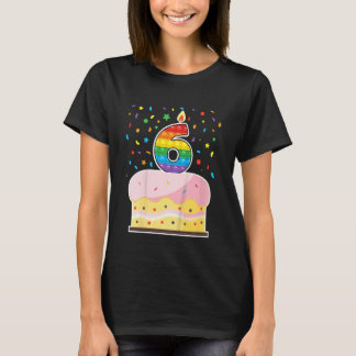 Camiseta Crianças Pop 6 Bolo de aniversário Meninas Meninos