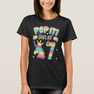 Camiseta Crianças Pop 7 Aniversário Garotas Meninos 7 Anos 