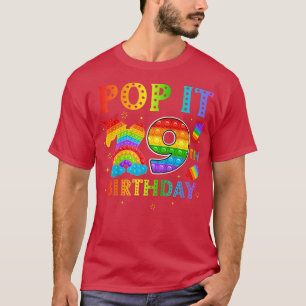 Camiseta Crianças pop 9º aniversário 9 anos festas de 9 ano