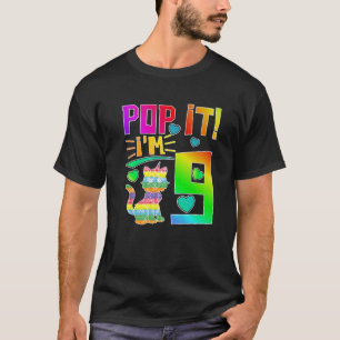 Camiseta Crianças Pop 9º Aniversário Meninas Meninos Nove A
