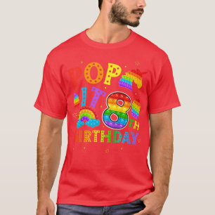 Camiseta Crianças pop de 8 anos festas de 8 anos fazendo fe