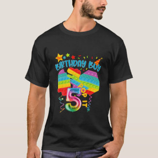 Camiseta Crianças Pop De Aniversário Para Um Tema De Festa 
