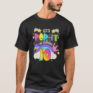 Camiseta Crianças Pop Dela Garota de Aniversário de 10 Anos