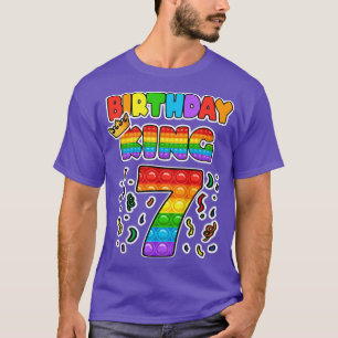 Camiseta Crianças Pop É 7 Aniversário Rei 7 Anos Menino Fid
