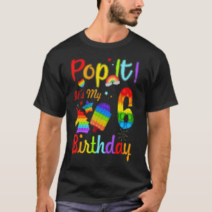 Camiseta Crianças Pop É meu aniversário de 6 ruas de 6 anos