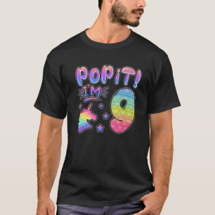 Camiseta Crianças Pop Na Rapariga De Aniversário 9 Para As