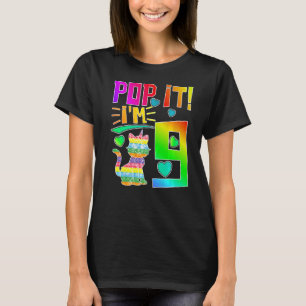 Camiseta Crianças Pop Nono Aniversário Meninas Meninos Nove