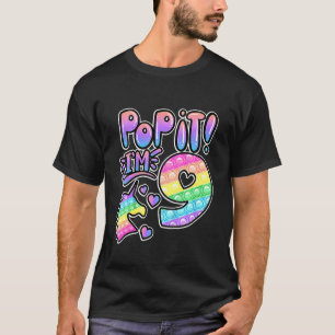 Camiseta Crianças Pop Nono Aniversário Meninos 9 Anos O