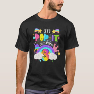 Camiseta Crianças Pop Para Garota De Aniversário De 3 Anos
