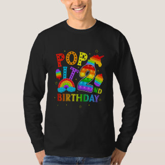 Camiseta Crianças Pop segundo aniversário 2 Anos Festa De P