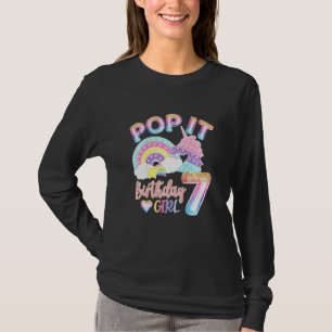 Camiseta Crianças Pop-Ti Garota De 7 Ano De Aniversário Par