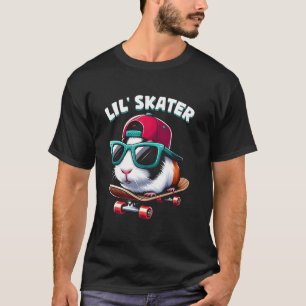 Camiseta Crianças Porquinho-da-índia Num Skate Skater Menin