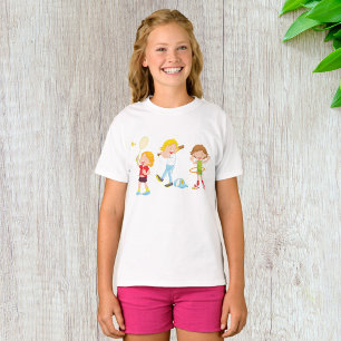 Camiseta Crianças Praticando Esportes Atividade Infantil