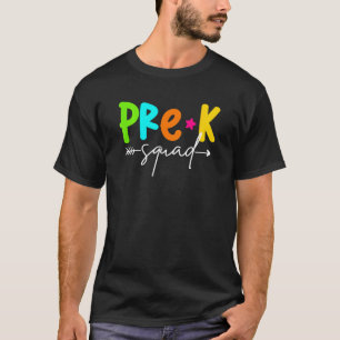 Camiseta Crianças Pré-Classe K De Volta Ao Estudo De Profes