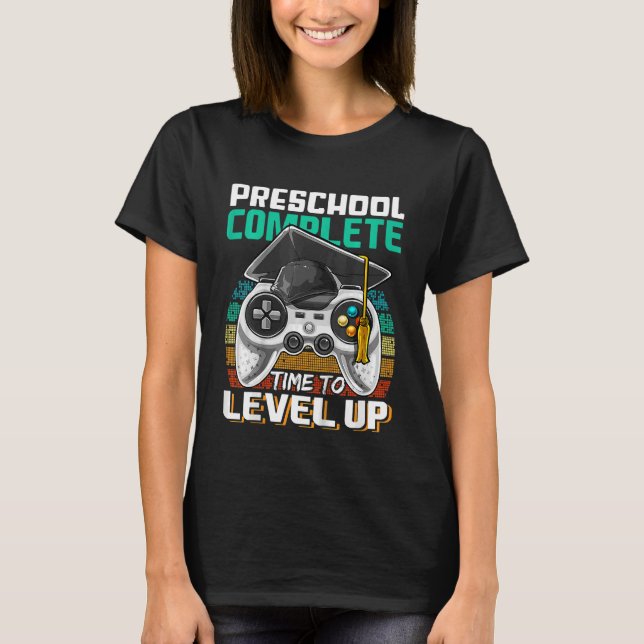 Camiseta Crianças - Pré-escola Completa Graduação de Mais v (Frente)