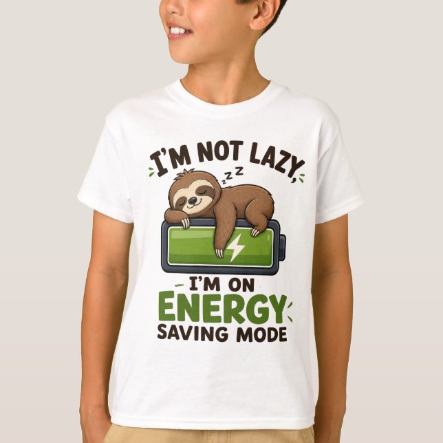 Camiseta Crianças Preguiça (Frente)