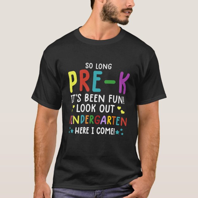 Camiseta Crianças Prek Graduação Jardim de Infância Aqui Eu (Frente)