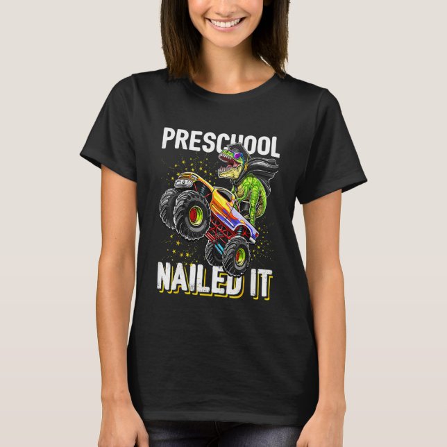 Camiseta Crianças Preschocológicas Arrumaram Rex Dinossaur  (Frente)