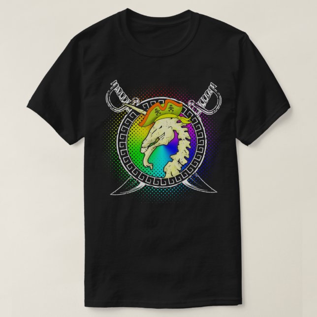 Camiseta Crianças Presentes do Unicorn Piratas (Frente do Design)