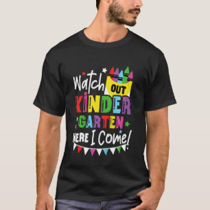 Camiseta Crianças Prestem Atenção Jardim de Infância Aqui V