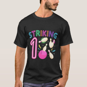 Camiseta Crianças primeiro aniversario Festa Boliche Garota