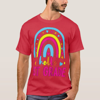 Camiseta Crianças Primeiro Dia De Meninas De Escola De Volt