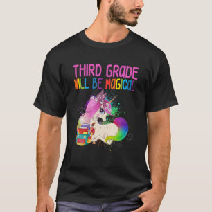 Camiseta Crianças Primeiro Dia De Um Unicórnio Mágico Do Te