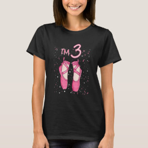 Camiseta Crianças Princesa aniversário de 3 anos I'm 3 Anos