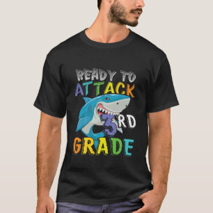 Camiseta Crianças Prontas A Atacar O Tubarão De 3ª Classe D