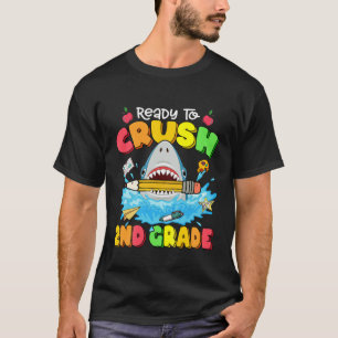 Camiseta Crianças Prontas A Esmagar O Tubarão De Grau Segun